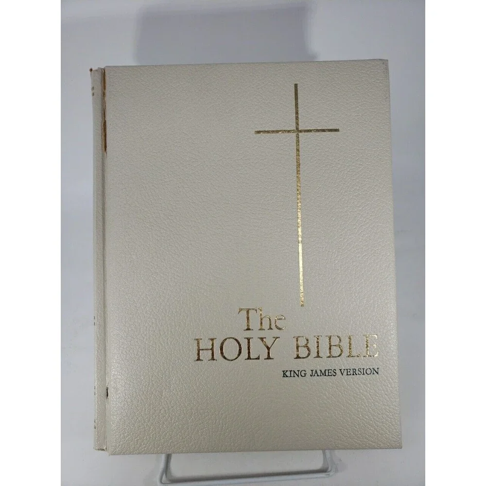 Holy Bible King James Version 1963 KJV Padded Cover VTG Gold Edge Good Council